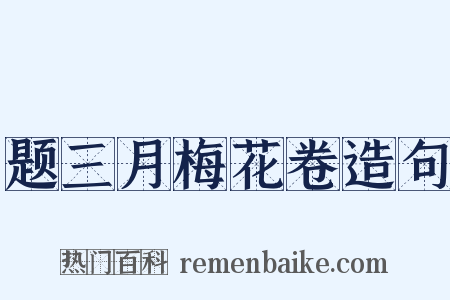 题三月梅花卷造句是什么意思的图片